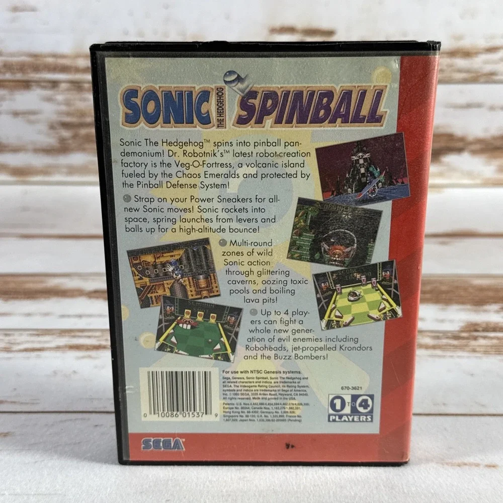 Sonic Spinball (Sega Genesis, 1993) – Cartridge Only Tested No Manual